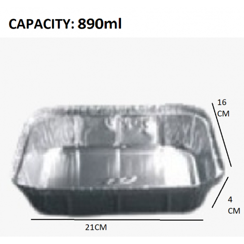 FOIL 4153 TRAY + LID 5'S FOIL 4153 TRAY + LID 5'S